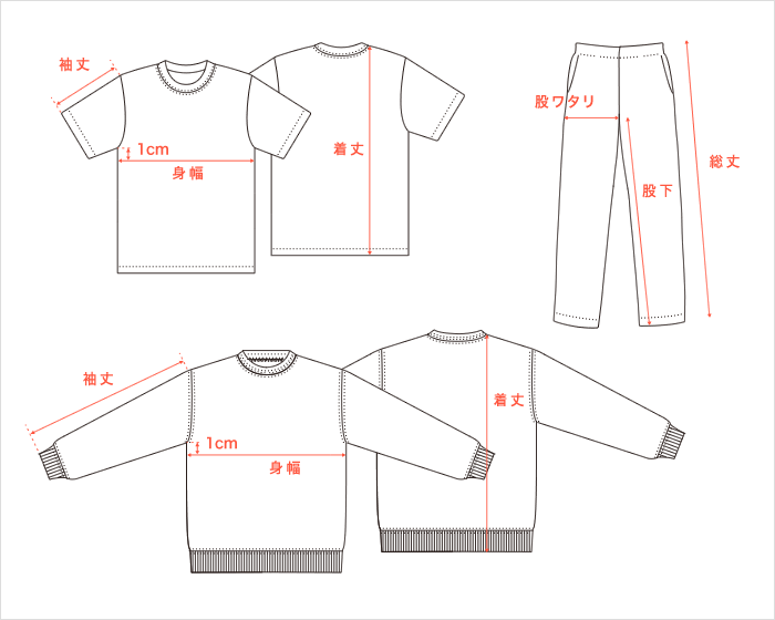 Tシャツのサイズの採寸 はかり方 オリジナルtシャツを１枚から格安制作 神戸tシャツ製作所