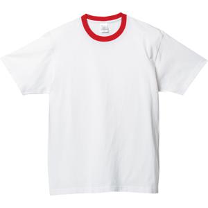 00085-CVT 5.6オンス ヘビーウェイトTシャツ ホワイト×レッド Printstar