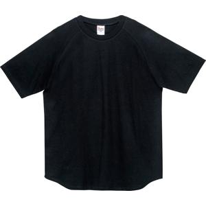 00106-CRT 5.6オンス ヘビーウェイトラグランTシャツ ブラック Printstar