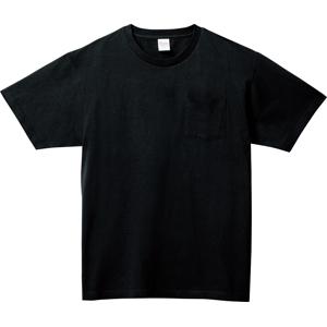 00109-PCT 5.6オンス ヘビーウェイトポケットTシャツ ブラック Printstar