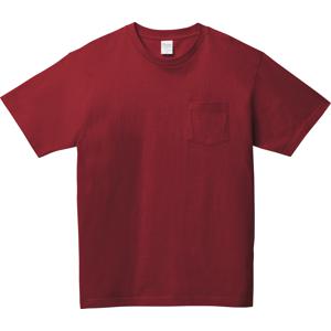 00109-PCT 5.6オンス ヘビーウェイトポケットTシャツ バーガンディ Printstar