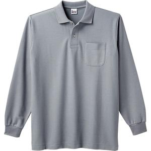 00169-VLP 5.8オンス T/C長袖ポロシャツ（ポケット付） グレー Printstar