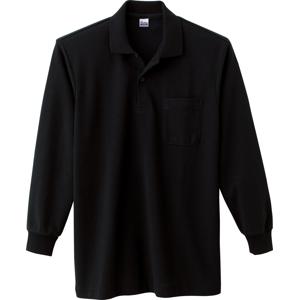 00169-VLP 5.8オンス T/C長袖ポロシャツ（ポケット付） ブラック Printstar