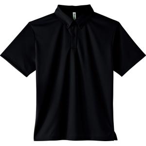 00313-ABN 4.4オンス ドライボタンダウンポロシャツ（ポケット無し） ブラック glimmer
