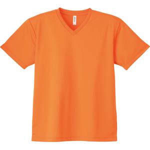 00337-AVT 4.4オンス ドライVネックTシャツ オレンジ glimmer