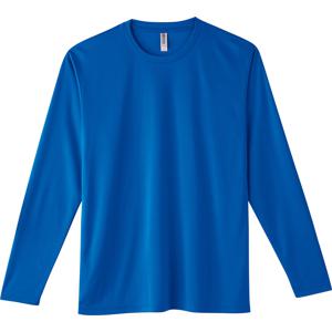 00352-AIL 3.5オンス インターロック ドライ長袖Tシャツ ロイヤルブルー glimmer