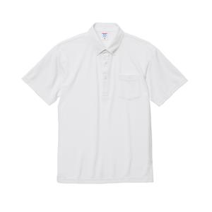 2023 4.7オンス スペシャル ドライ カノコ ポロシャツ（ボタンダウン）（ポケット付）（ローブリード） 0001ホワイト ユナイテッドアスレ