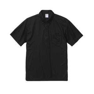 2023 4.7オンス スペシャル ドライ カノコ ポロシャツ（ボタンダウン）（ポケット付）（ローブリード） 0002ブラック ユナイテッドアスレ