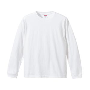 5011 5.6オンス ロングスリーブ Tシャツ（1.6インチリブ） 0001ホワイト ユナイテッドアスレ