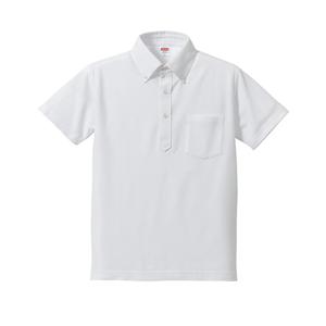 5051 5.3オンス ドライカノコ ユーティリティー ポロシャツ（ボタンダウン）（ポケット付） 0001ホワイト ユナイテッドアスレ